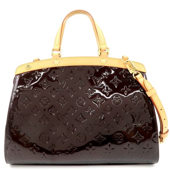 💎✨STUNNING✨💎AUTHENTIC Louis Vuitton Brea MM Vernis 2Way Hand Bag Amarante - Picture 3 of 16